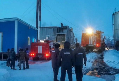 В селе Хонуу ликвидируют последствия пожара в котельной / ЯСИА   