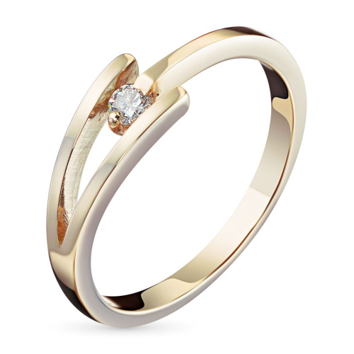 Помолвочное кольцо из желтого золота с бриллиантом э0301кц01158900