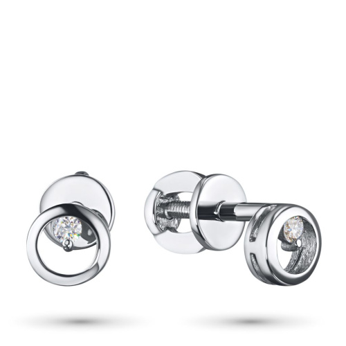 Пусеты из белого золота с бриллиантами э0901сг04201762