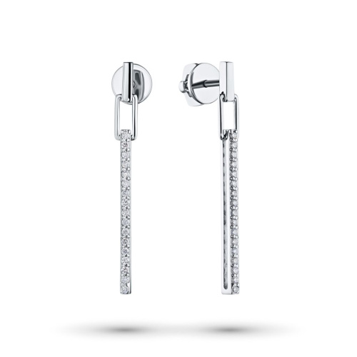 Пусеты из белого золота с бриллиантами э4701пс02203580