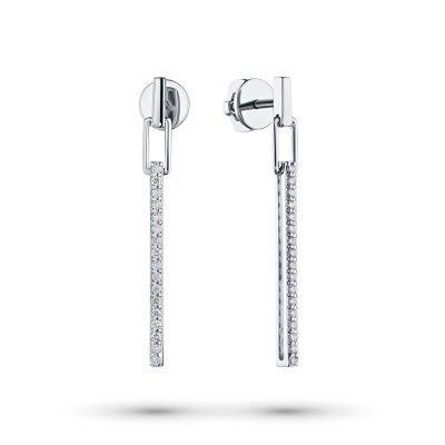 Пусеты из белого золота с бриллиантами э4701пс02203580