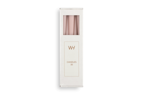 Свечи конусные розовая пудра 30 см набор 5 шт