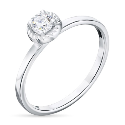 Помолвочное кольцо из белого золота с бриллиантом э0901кц10210207