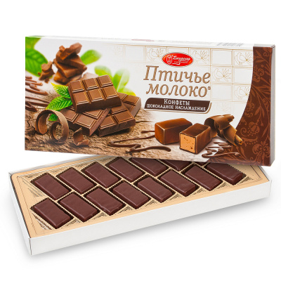 Конфеты Птичье молоко Шоколадное наслаждение, Пензенская кондитерская фабрика, 200 гр.