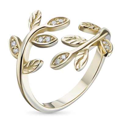 Кольцо из желтого золота с бриллиантами э0301кц01157400