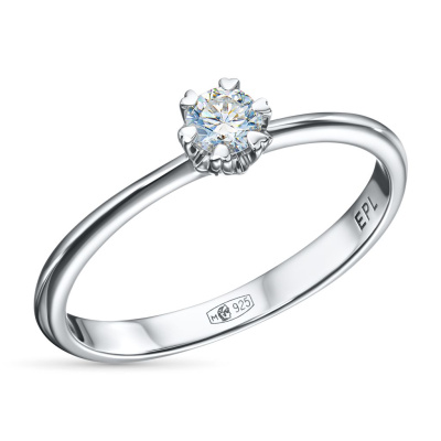 Помолвочное кольцо из серебра э0612кц04203092_white