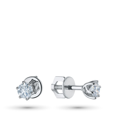 Пусеты из белого золота э4712пс11210751