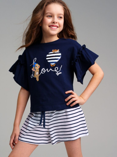 Фуфайка трикотажная для девочек (футболка)