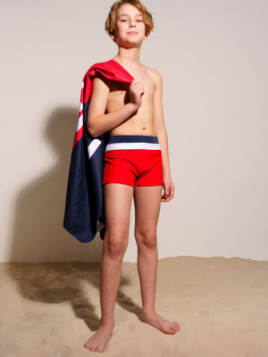 Плавки-шорты трикотажные для мальчиков, короткие