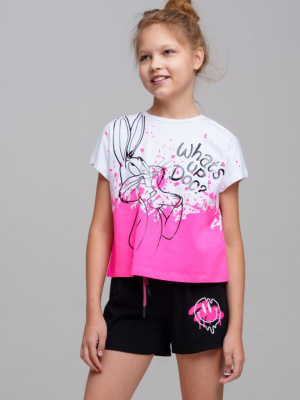 Фуфайка трикотажная для девочек (футболка)