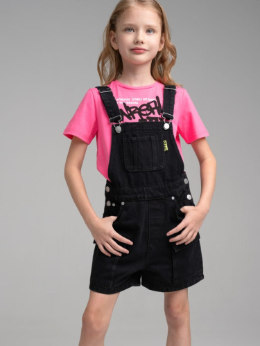 Полукомбинезон текстильный джинсовый для девочек