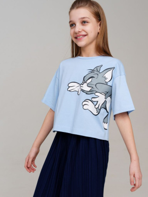 Фуфайка трикотажная для девочек (футболка)