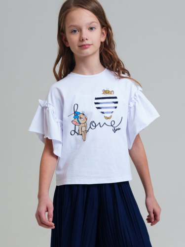 Фуфайка трикотажная для девочек (футболка)