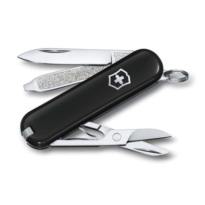 Нож перочинный Victorinox Classic SD Colors, Dark Illusion (0.6223.3G) чёрный, 7 функций, 58мм