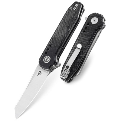 Нож складной Bestech Syntax, сталь 14C28N, рукоять микарта, черный