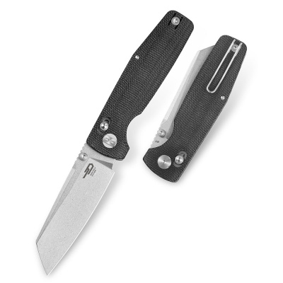 Нож складной Bestech Slasher, сталь D2, рукоять микарта, черный