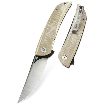 Нож складной Bestech Swift, сталь D2, рукоять микарта, бежевый