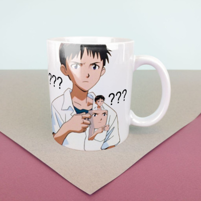 Кружка Neon Genesis Evangelion "Синдзи" 330 мл, (белая)