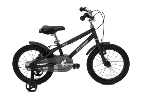 Детский велосипед Pifagor Line 16, год 2023, цвет Черный