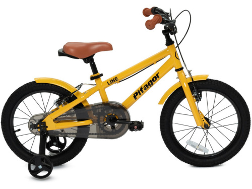 Детский велосипед Pifagor Line 16, год 2023, цвет Желтый