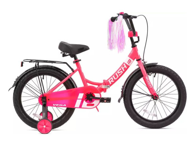 Детский велосипед Rush Hour Vega 180, год 2024, цвет Розовый