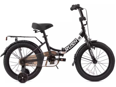 Детский велосипед Rush Hour Vega 160, год 2024, цвет Черный