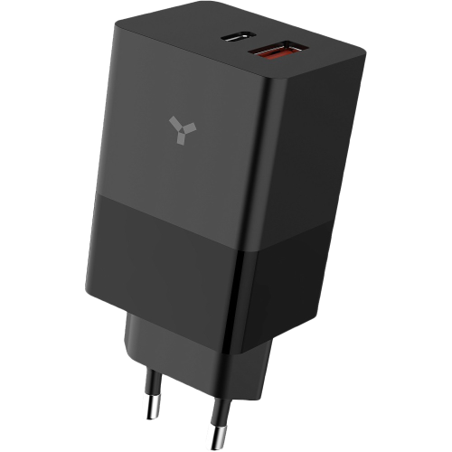 Зарядное устройство сетевое Accesstyle Crocus USB-C/A 65w, черное (65WCA) (GaN)