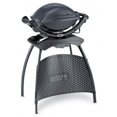 Электрический гриль Weber Q 1400 с подставкой темно-серый