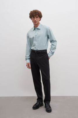 Брюки прямого кроя с эластичным поясом