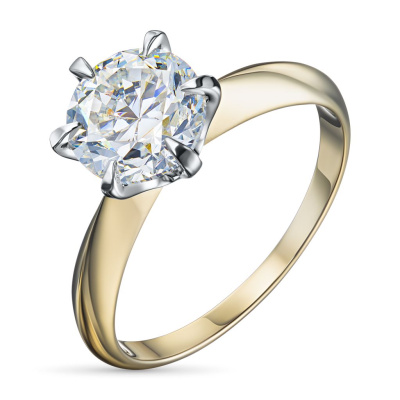 Кольцо из белого золота с бриллиантом э4801кц11240366