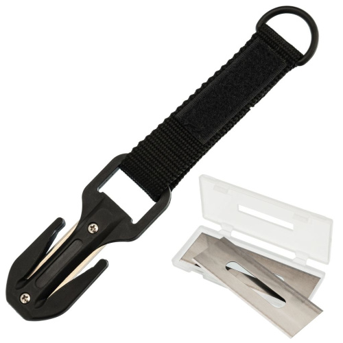 Стропорез с комплектом запасных лезвий, черный