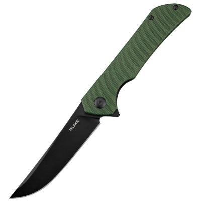 Нож складной Ruike P122-MG, сталь 14C28N, рукоять микарта, зеленый