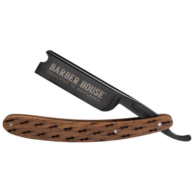 Бритва опасная Boker Barber Ноuse, 7/8, углеродистая сталь, рукоять орех