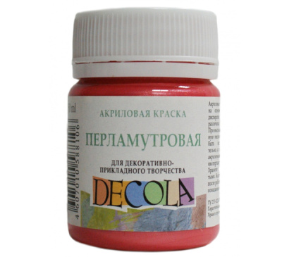 Акрил "Decola" 50 мл перламутровый Красный