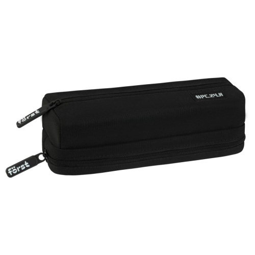 Пенал-косметичка 2 отделения, F?rst "Black" 200*65*65 мм, полиэстер