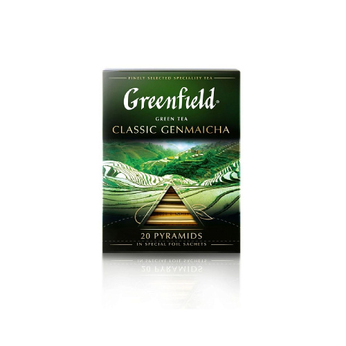 Чай Greenfield Classic Genmaicha зеленый в пирамидках, 20 шт.