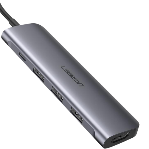 Переходник Ugreen USB-A-C/HDMI 5в1, серый