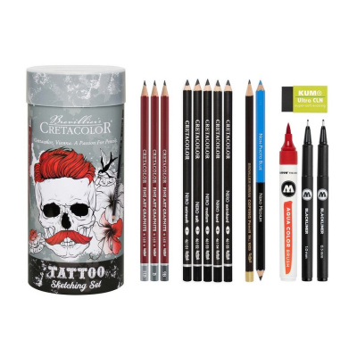 Набор для скетчинга Cretacolor "TattooSketching" 14 предметов
