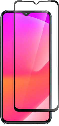 Стекло защитное для Infinix SMART 6 PLUS Черная рамка