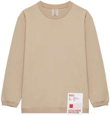 Лонгслив Red Square оверсайз Светло-коричневый размер S