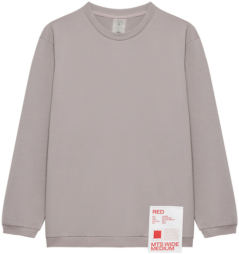 Лонгслив Red Square оверсайз Светло-серый размер S