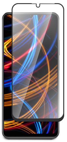 Стекло защитное для realme Note 50|realme C51|realme C53 Черная рамка