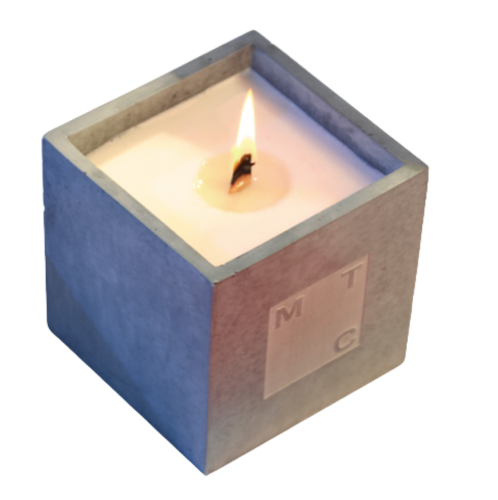 Свечка в бетоне Серая размер 85х85 мм