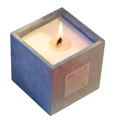 Свечка в бетоне Серая размер 85х85 мм