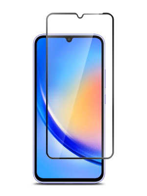 Стекло защитное для Samsung Galaxy A15|A25|A24 Черная рамка
