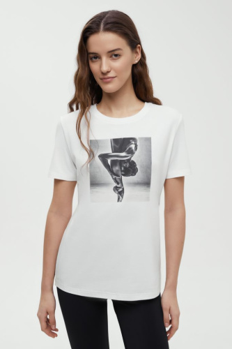 Футболка приталенного силуэта с принтом из капсулы Балет
