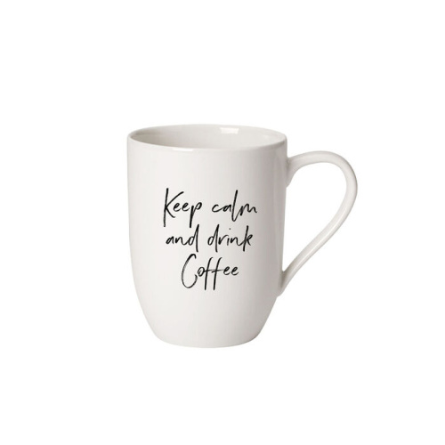 Villeroy & Boch Кружка 340 мл "Keep calm and drink coffee", белая Statement Villeroy & Boch