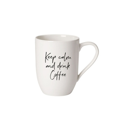 Villeroy & Boch Кружка 340 мл "Keep calm and drink coffee", белая Statement Villeroy & Boch