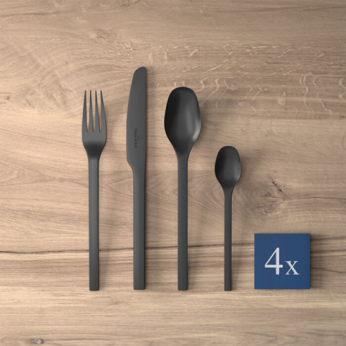 Villeroy & Boch Набор столовых приборов 16 предметов Black Manufacture Rock Villeroy & Boch