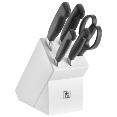 Zwilling Набор ножей с подставкой 6 предметов, белый Four Star Zwilling